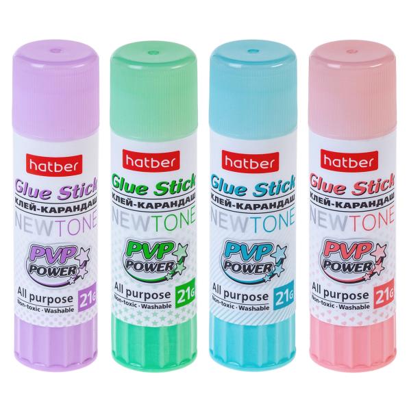 Клей-карандаш  21 г Hatber NEWtone 