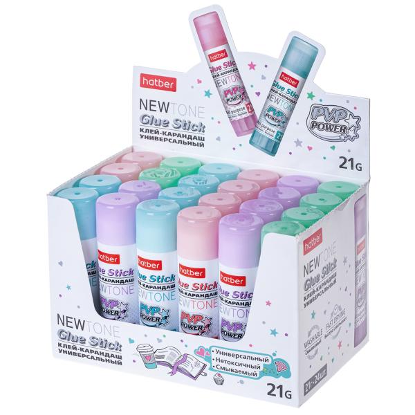 Клей-карандаш  21 г Hatber NEWtone 
