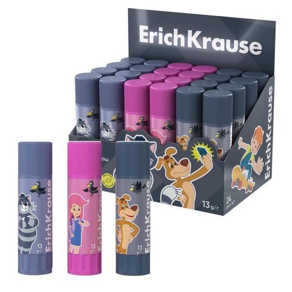 Клей-карандаш 13 г ErichKrause EasyStick Простоквашино, ассорти