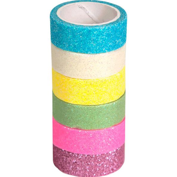 Клейкая лента декор. "deVENTE. Glitter.Pastel" с блестками, полипропиленовая основа, 15 ммx2 м, паст