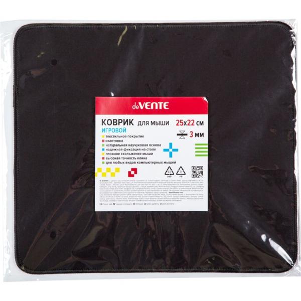 Коврик для мыши игровой deVENTE 250x220x3 мм жаккард.ткань, основа каучук