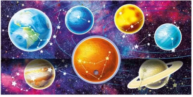 Конверт для денег без надписи "Космос"