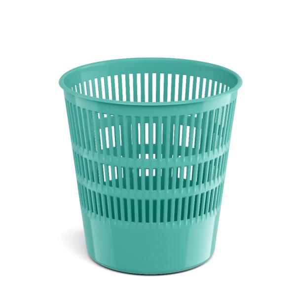 Корзина для бумаг 12 л. сетчатая ErichKrause® Pastel Mint, мятный
